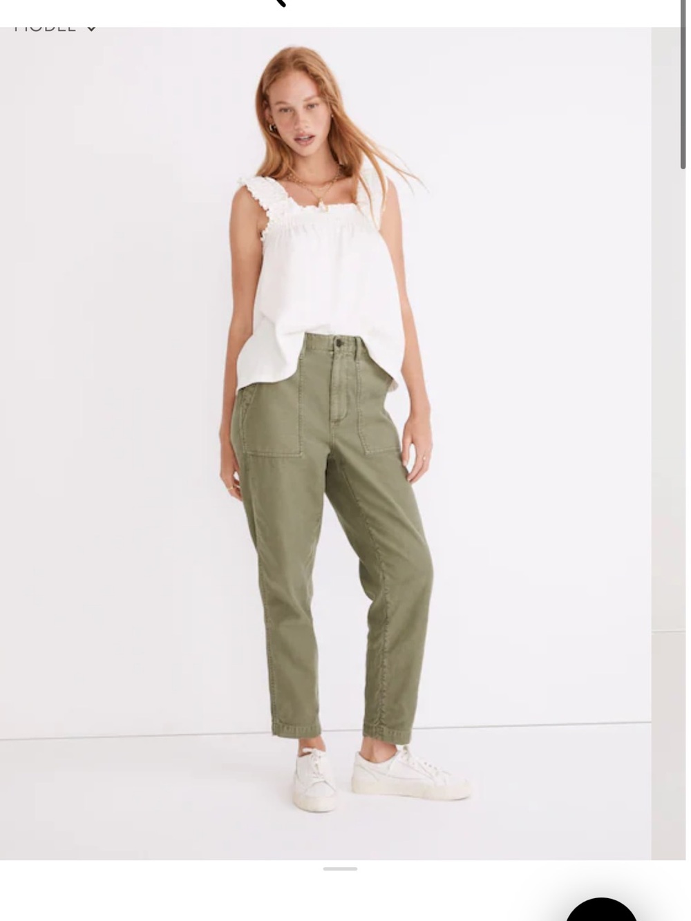 Madewell Women’s Griff Tapered Fatigue Cargo Pants